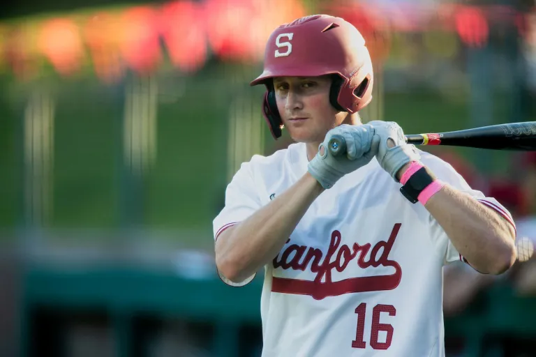 Brandon Larson comes up to bat.