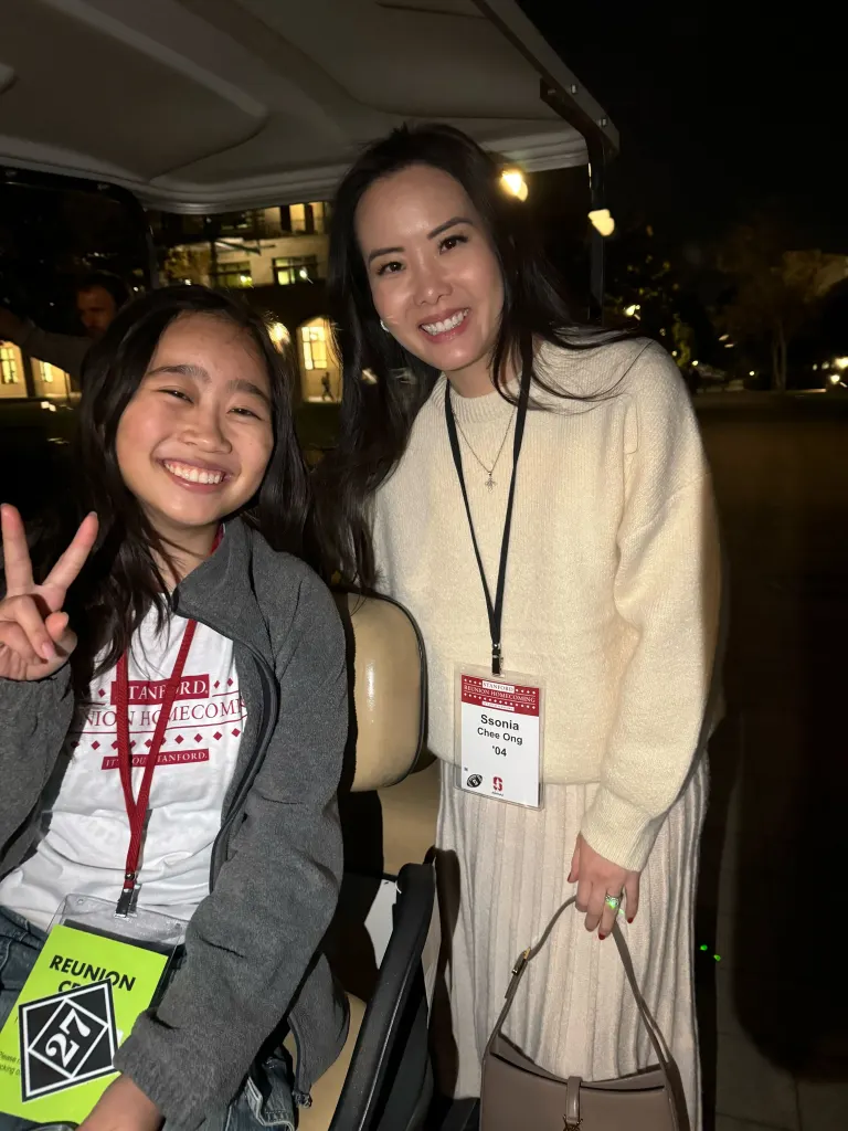 Dan Kubota with creator and Stanford alum Ssonia Ong