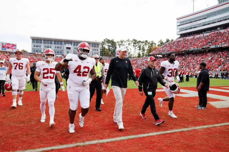 Head coach Troy Taylor during a game against North Carolina State University.