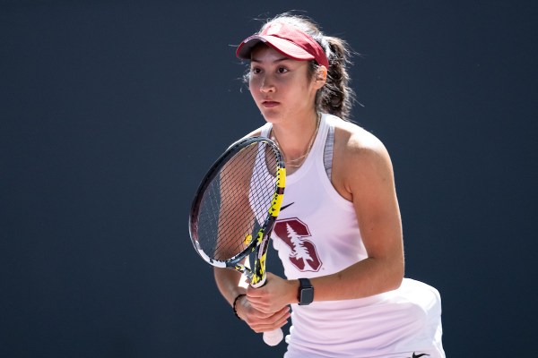 Valerie Glozman during a game against Duke University at Taube South Tennis Center on April 5. Glozman, last season's ACC Freshman of the Year, will now compete at the U.S. Open. (Photo: LYNDSAY RADNEDGE/ISI Photos)