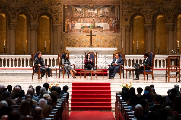 Stanford’s Martin Luther King, Jr. Research and Education Institute celebrated its grand opening at Main Quad with a panel highlighting King’s legacy as a scholar, activist and human being. (Photo: CAYDEN GU/The Stanford Daily)