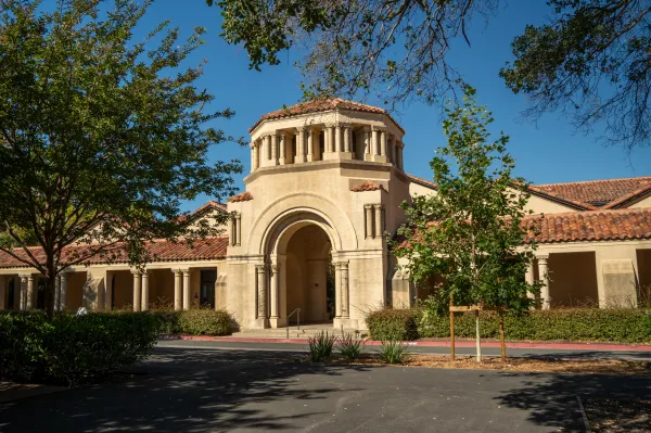Encina Hall on a sunny day