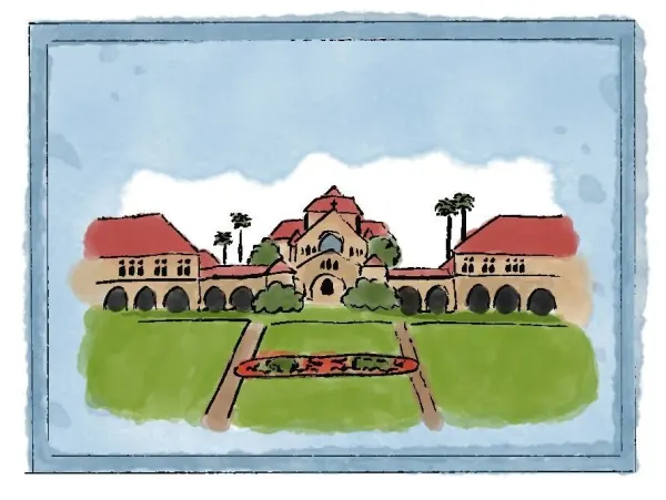"Stanford used to be a dream and has since become my home[...] It makes me grateful every day, but also terrified to leave," writes Ye. (Graphic: KAYLEE CHAN/The Stanford Daily)