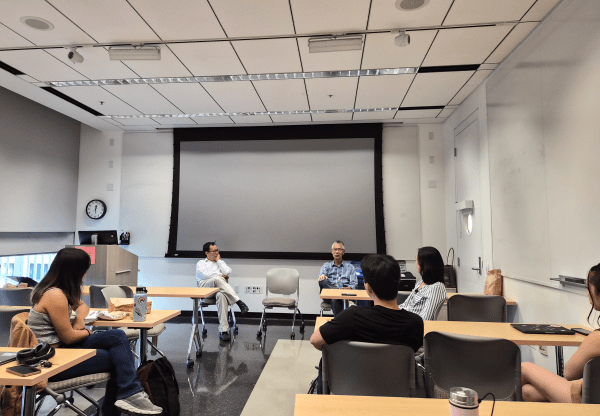 The course's first class with Professor Gordon Chang as the speaker. (Courtesy of Erika Okamura)