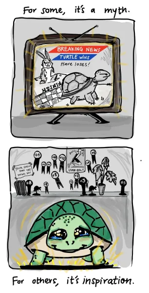 (Cartoon: JANINA TROPER / The Stanford Daily)