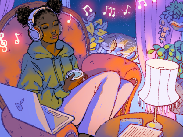 Daniel Xu's column, "And So We Thought,"  reflects on the media ecosystem we live in. (Graphic: MEI KNUTSON/The Stanford Daily)