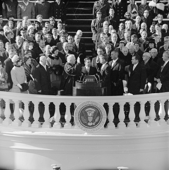 The inauguration of John F. Kennedy (Courtesy of Wikipedia Commons).