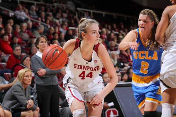 Karlie Samuelson in a game against UCLA at Maples Pavilion on February 6, 2017. Samuelson, after a career in the WNBA, returns to the program as an intern on the coaching staff. (Photo: BOB DREBIN/ISI Photos)