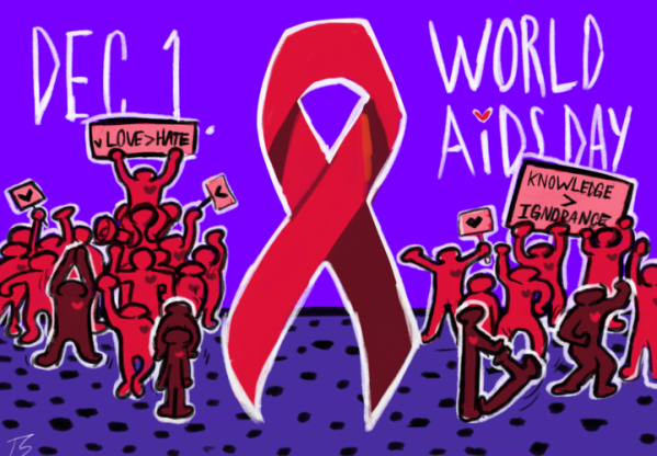 This World AIDS Day, coming together in advocacy is key for Stanford students. (Graphic: Toby Shiao)