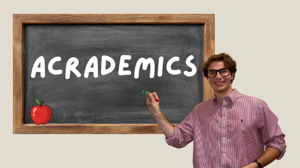 In his column "Acrademics," Alexandre Acra sheds light on the ins and outs of Stanford and Silicon Valley culture. (Graphic: LAUREN KOONG/The Stanford Daily)