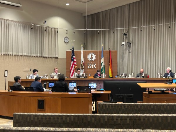 Palo Alto City Council members during a special meeting on Jan. 20.