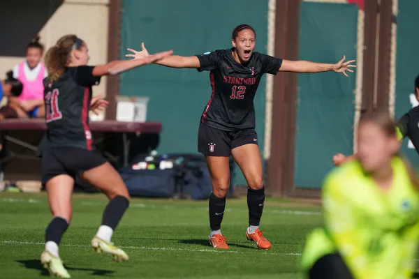 Jasmine Aikey celebrates a goal during a game against Bringham Young University at Maloney Field at Laird Q. Cagan Stadium on Nov. 24, 2025. Aikey recently announced she is going pro with Denver Summit FC. (Photo: JOHN TODD/ISI Photos)