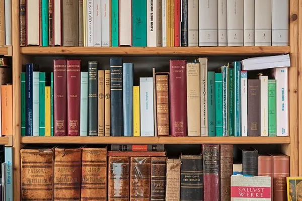 Photo of a bookshelf