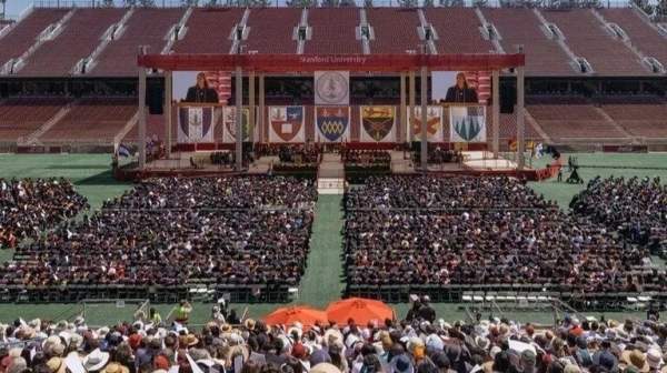 An image of Commencement. (Courtesy of Stanford Sociology Department)