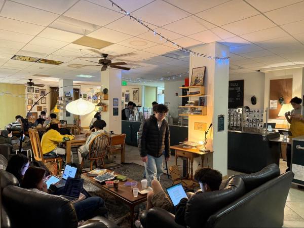 For many students, On Call Cafe functions as a "third space" apart from their academic and professional lives. (Photo: JAY GUPTA/The Stanford Daily)