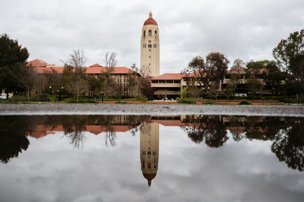 An image of Hoover Tower. (Photo: CAYDEN GU/The Stanford Daily)
