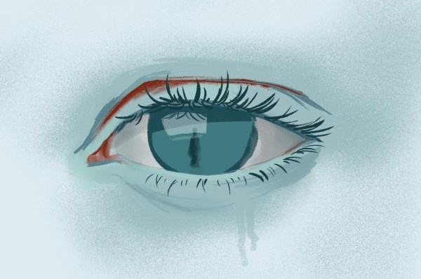 A tearful eye: a graphic for Ashley Diaz's column.