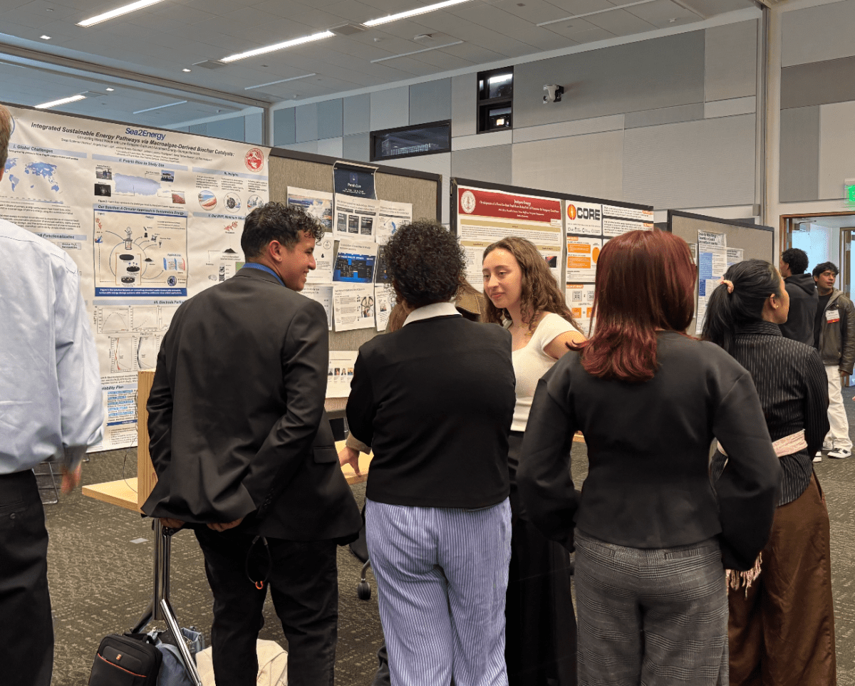 A sustainability ‘Olympics’: Stanford hosts inaugural Global Sustainability Challenge’s Americas final 1 Global Sustainability Challenge participants present their posters.