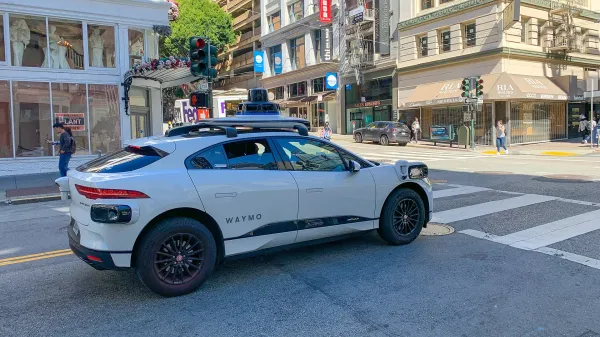 a waymo in the streets