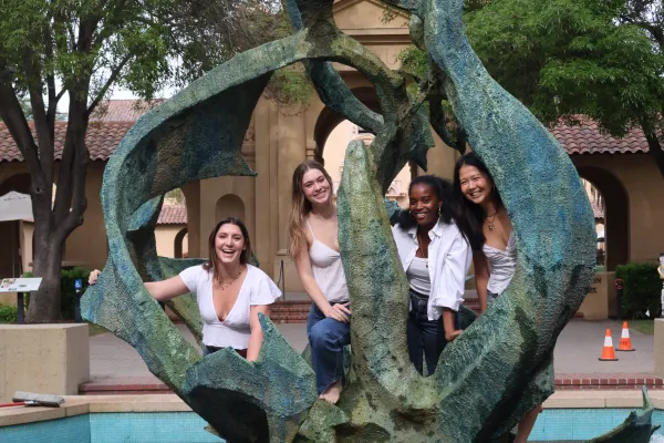 Leadership team from "Notes from the Farm" posing on The Claw