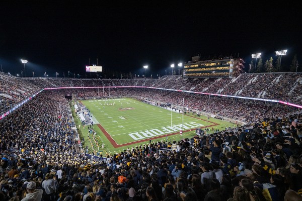 a filled stanford football stadium