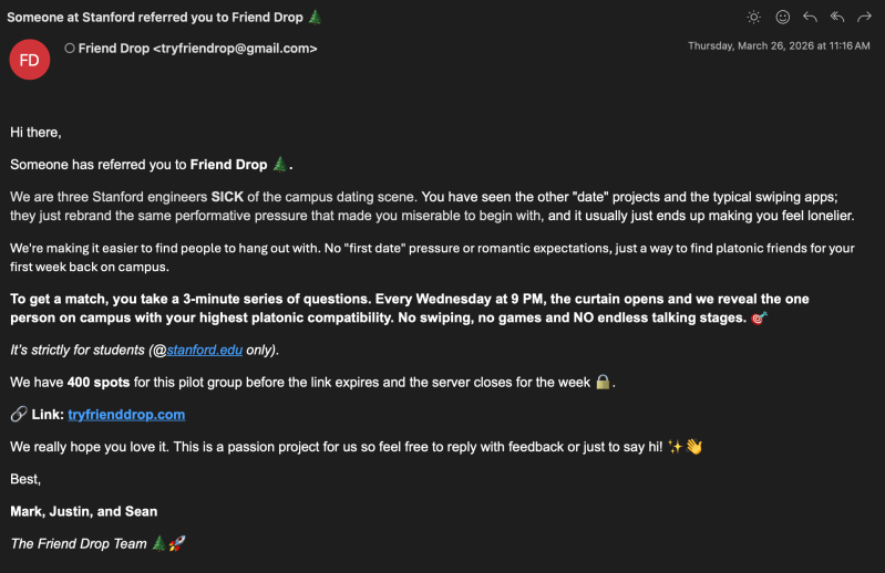 Friend Drop founder posed as Stanford student, accuses Date Drop of intellectual property infringement