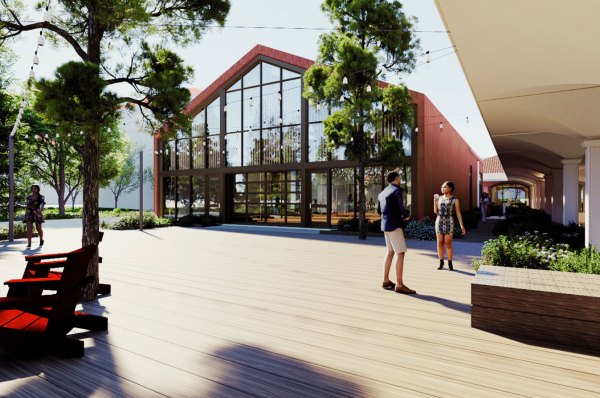 A mock-up of the new Campus Center.