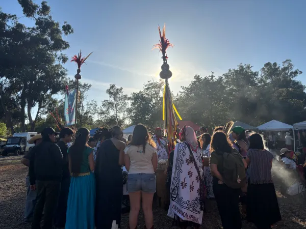 A crowd of people at Powwow