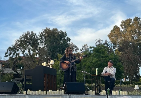 The singer-songwriter opened up about her experience with postpartum depression. (TABER CANNON/The Stanford Daily)