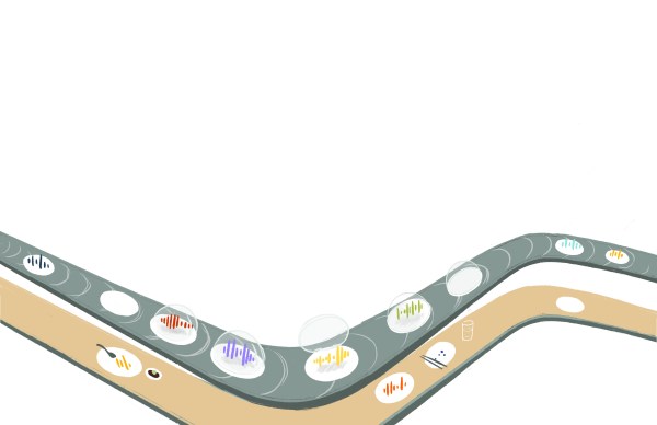 What we feel when the algorithm chooses the soundtrack. (Graphic: CHINYOUNG SHAO/The Stanford Daily)