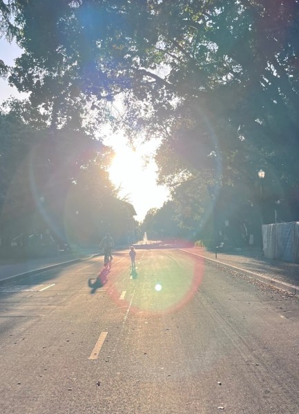 "I am the cop and the sun is the robber, who’s taken from me nothing but time," Wang writes. (Photo: KELLY WANG/The Stanford Daily)