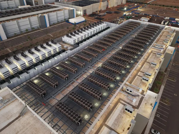 The roof of a data center.