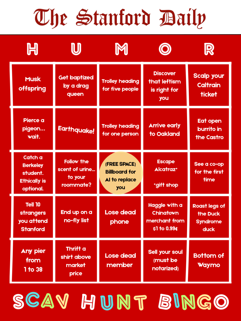 Scav Hunt Bingo from the Humor Section 1 Scav Hunt Bingo from the Humor Section