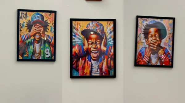 Lakeside Dining, known for its artwork of Black leaders, allegedly used AI to generate "paintings" that have since been taken down. (Courtesy of Calvin Matthew '29).