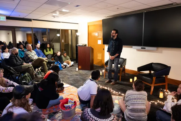 First-year Stegner Fellow David Gorin recites poetry by heart.