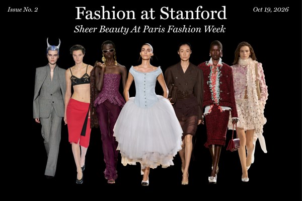 A group of models from leading fashion houses pose at Paris Fashion Week Spring/Summer 2027.