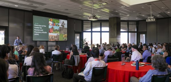 HPH Faculty Director Dr. Steve Luby giving an overview of the center. Photo credit: Jannis Seymens.