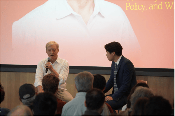Tom Steyer speaks to Robert Liu on Stanford Climate Week Panel
